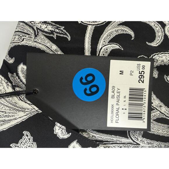 The Kooples Slim Fit Viscose Button Down Shirt Black Men’s Medium NWT - Picture 9 of 10